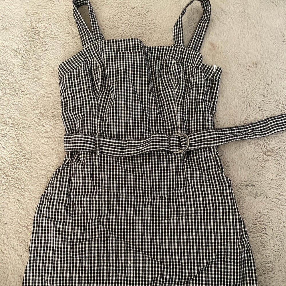 Plaid belted Hollister dress